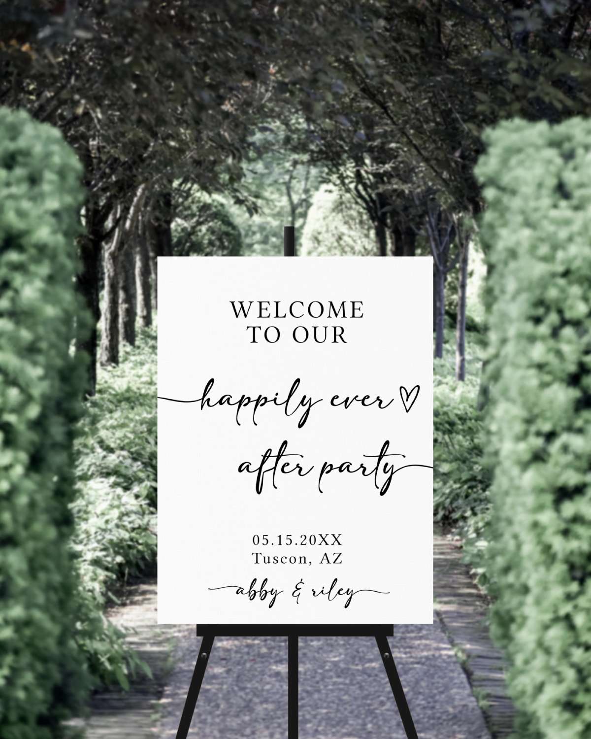 Wedding Welcome Sign - Happily Ever After