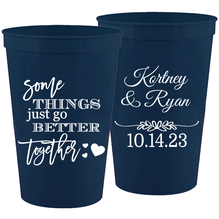 Wedding - Some Things Just Go Better Together - 16 oz Plastic Cups 141