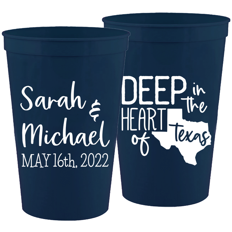 Wedding - Deep In The Heart Of Texas - 16 oz Plastic Cups 093