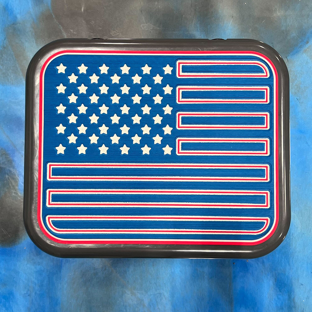 American Flag Cooler Top Pad - Red, White, Blue