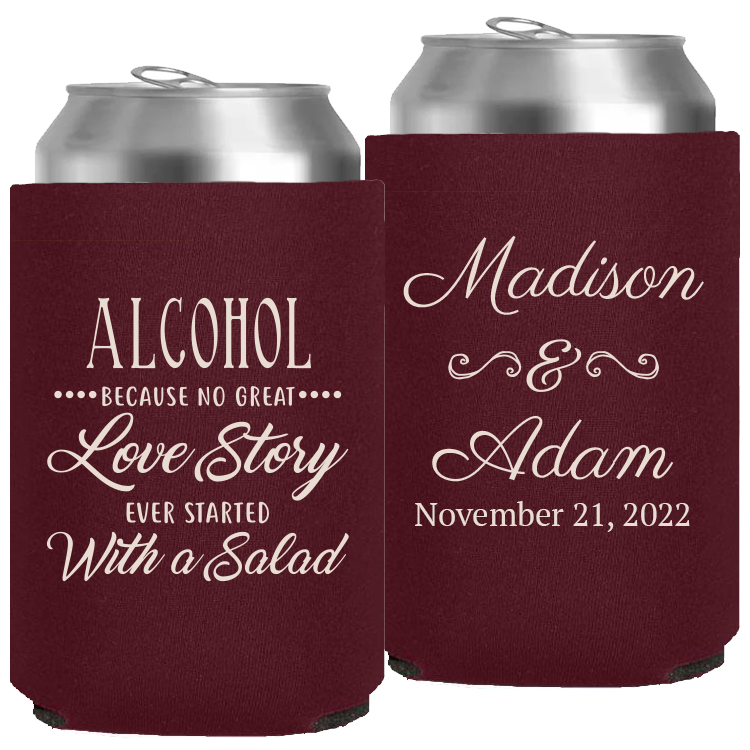 Wedding - Alcohol Because No Great Story - Neoprene Can 062