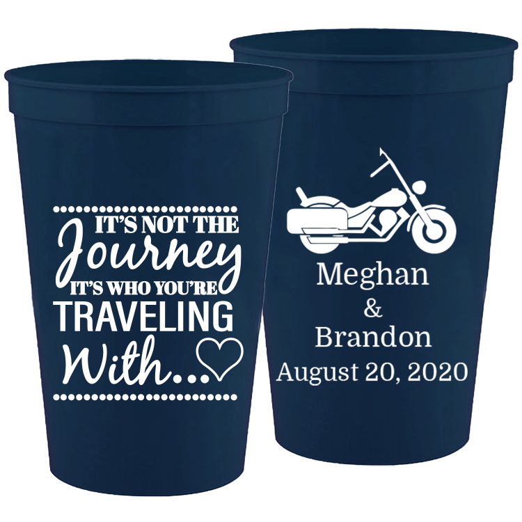 Wedding - It's Not The Journey Motorcycle (2) - 16 oz Plastic Cups 070