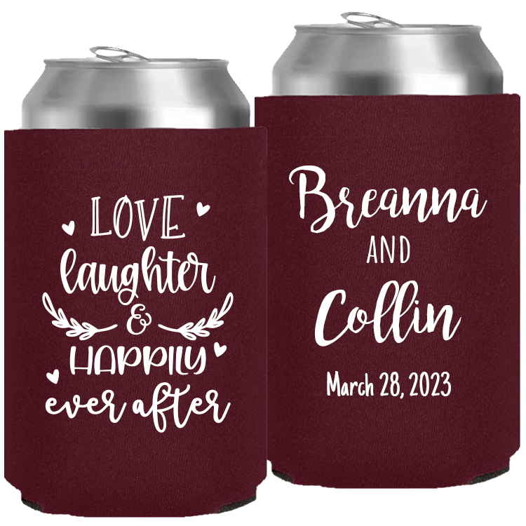 Wedding - Love Laughter And Happily Ever After - Neoprene Can 099