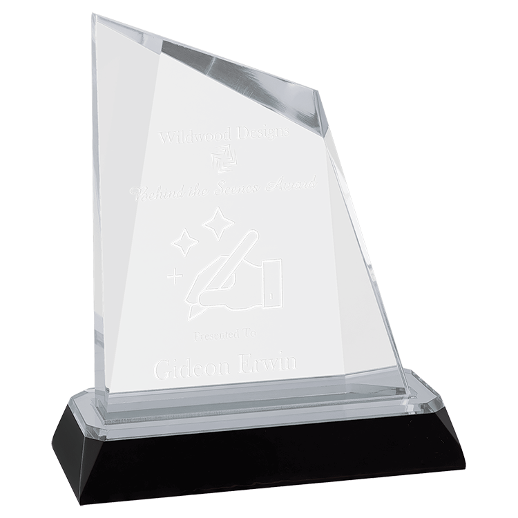 5-3/4" Silver Peak Diamond Corner Base Acrylic Award