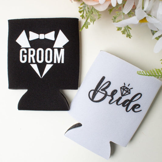 Free Bride & Groom Can Cooler
