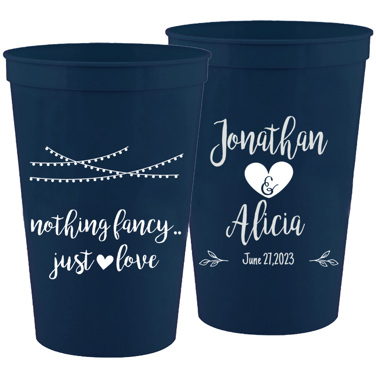 Wedding - Nothing Fancy.. Name - 16 oz Plastic Cups 109