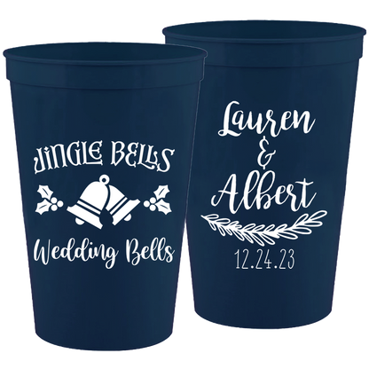 Wedding - Jingle Bells Wedding Bells - 16 oz Plastic Cups 122