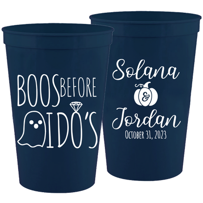 Wedding - Boos Before I Dos Pumpkin - 16 oz Plastic Cups 137