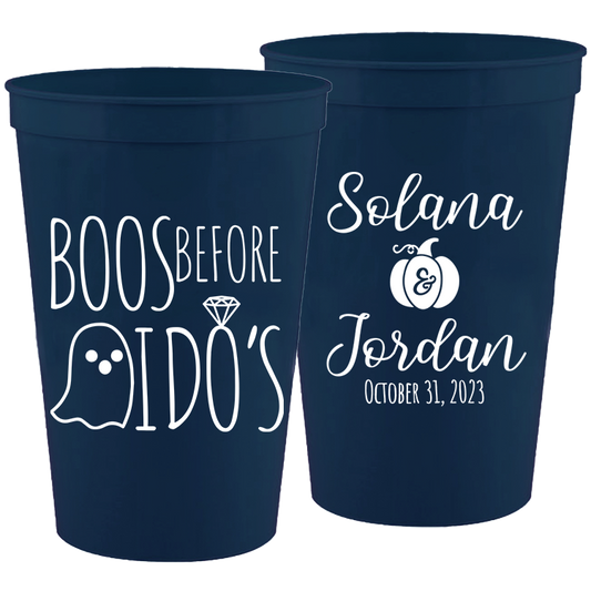 Wedding - Boos Before I Dos Pumpkin - 16 oz Plastic Cups 137