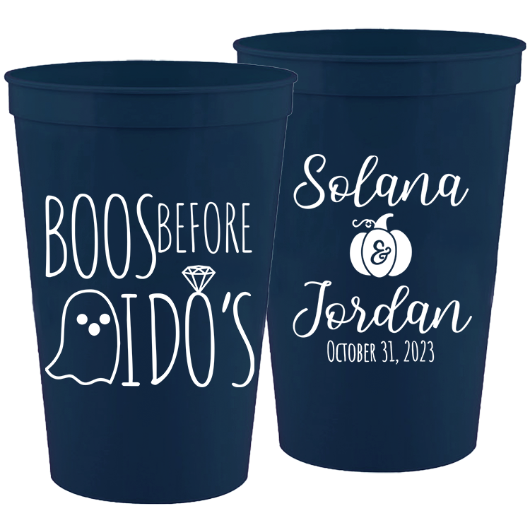 Wedding - Boos Before I Dos Pumpkin - 16 oz Plastic Cups 137