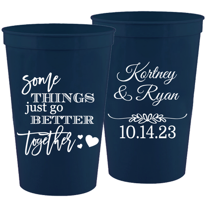 Wedding - Some Things Just Go Better Together - 16 oz Plastic Cups 141