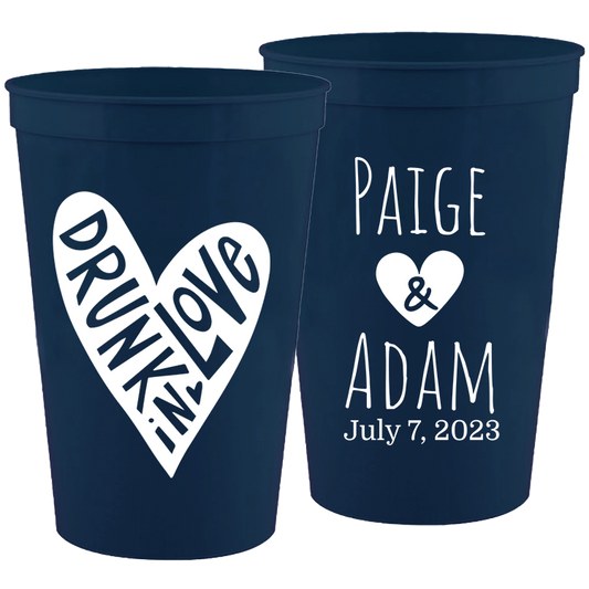 Wedding - Drunk In Love - 16 oz Plastic Cups 149