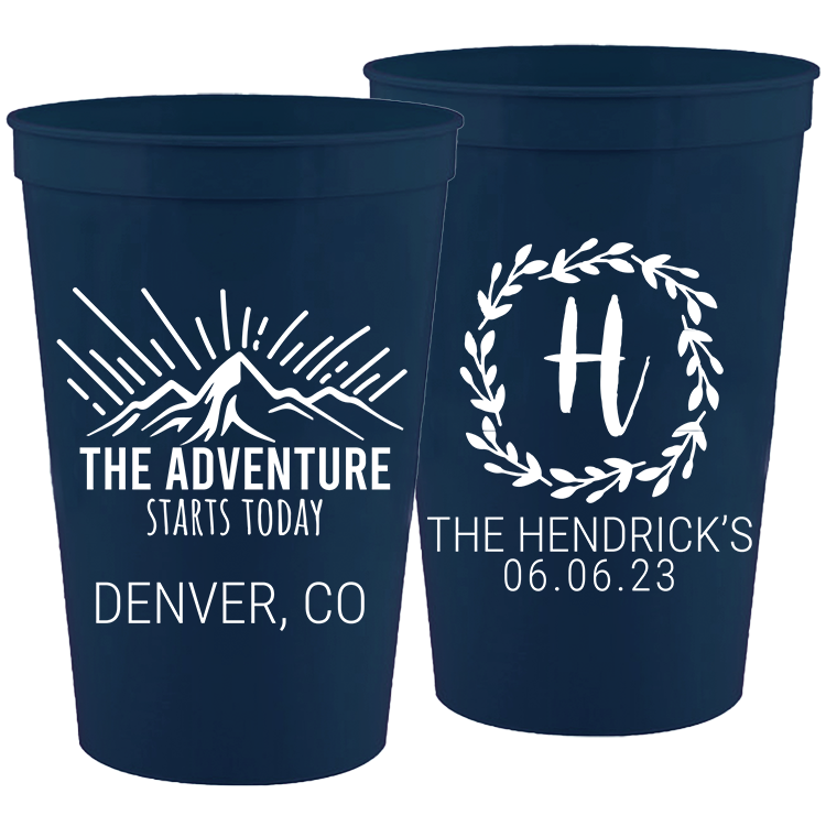 Wedding - The Adventure Starts Today - 16 oz Plastic Cups 160