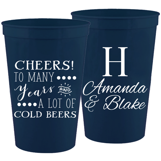 Wedding - Cheers To Many Years And A Lot Of Cold Beers - Plastic Cups 026