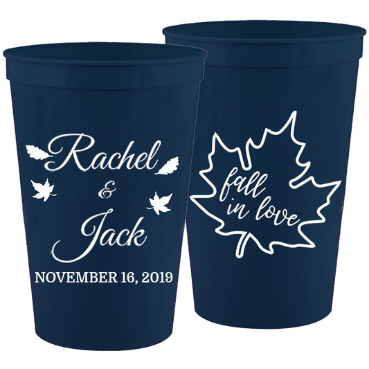 Wedding - Fall In Love Theme - 16 oz Plastic Cups 042