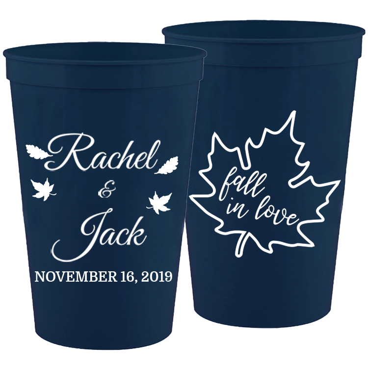 Wedding - Fall In Love Theme - 16 oz Plastic Cups 042