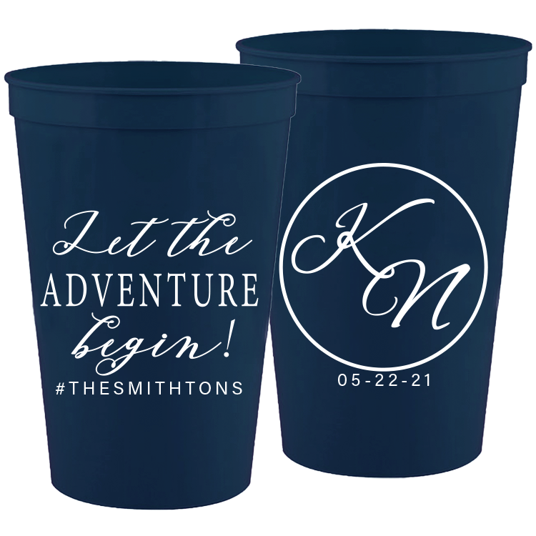 Wedding - Let The Adventure Begin - 16 oz Plastic Cups 051