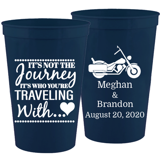 Wedding - It's Not The Journey Motorcycle - 16 oz Plastic Cups 069