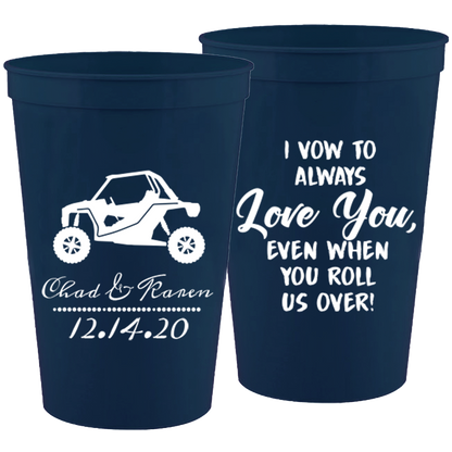 Wedding 006 - I Vow To Always Love You Side By Side - 16 oz Plastic Cups