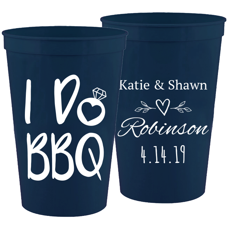 Wedding - I Do Bbq Names - 16 oz Plastic Cups 073