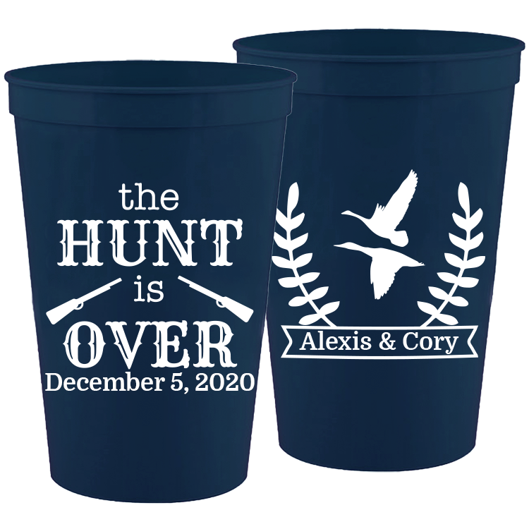 Wedding - The Hunt Is Over - 16 oz Plastic Cups 074