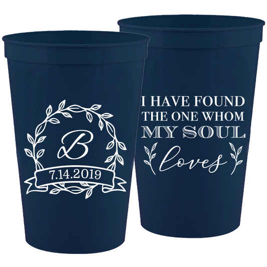 Wedding - I Have Found The One Whom My Soul Loves - 16 oz Plastic Cups 085