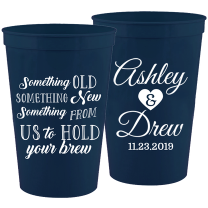 Wedding - Something Old Something New - 16 oz Plastic Cups 086