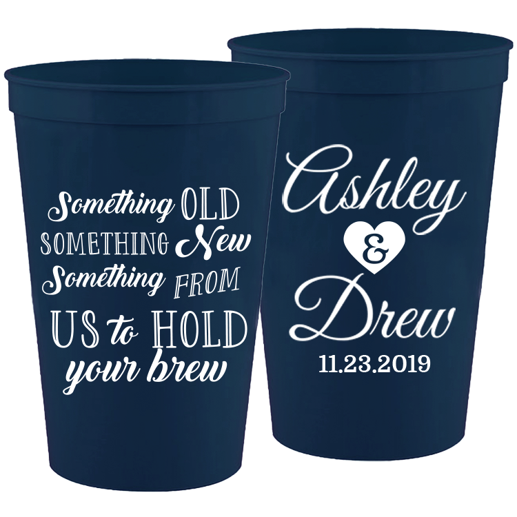 Wedding - Something Old Something New - 16 oz Plastic Cups 086