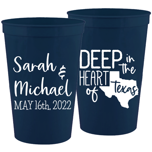 Wedding - Deep In The Heart Of Texas - 16 oz Plastic Cups 093