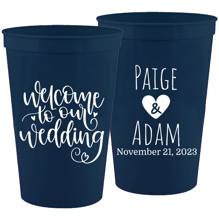 Wedding - Welcome To Our Wedding - 16 oz Plastic Cups 098