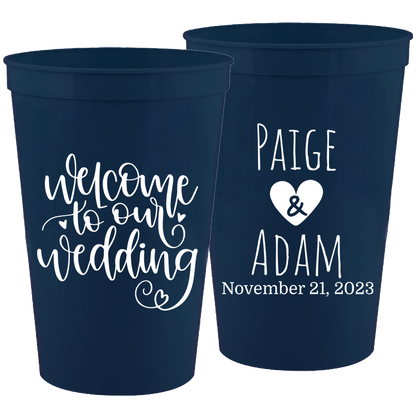 Wedding - Welcome To Our Wedding - 16 oz Plastic Cups 098