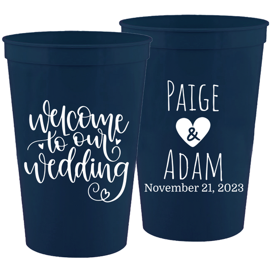 Wedding - Welcome To Our Wedding - 16 oz Plastic Cups 098