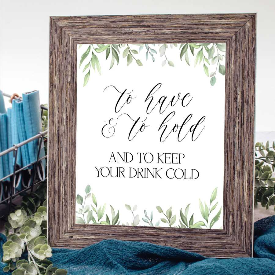 Coldie Wedding Sign - PDF Download : 01