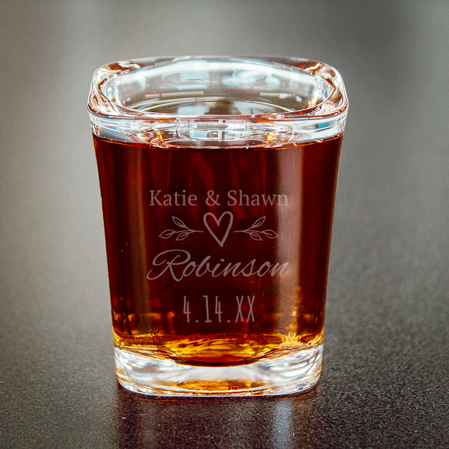 Shot Glass with Custom Engraved First & Last Name w/ Date