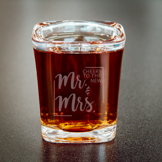 Shot Glass Pack - Cheers to the New Mr & Mrs