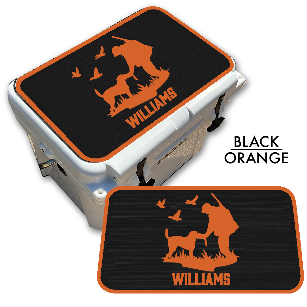 Duck Hunting with Dog - Cooler Pad Top with Name