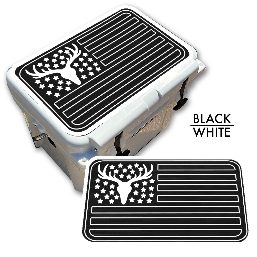 Deer Skull American Flag - Cooler Pad Top