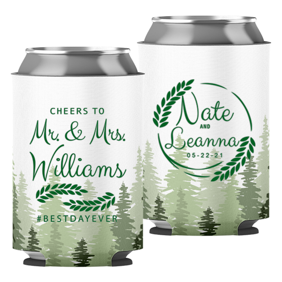 Wedding - Cheers To Mr & Mrs Leaves - Foam Can 049