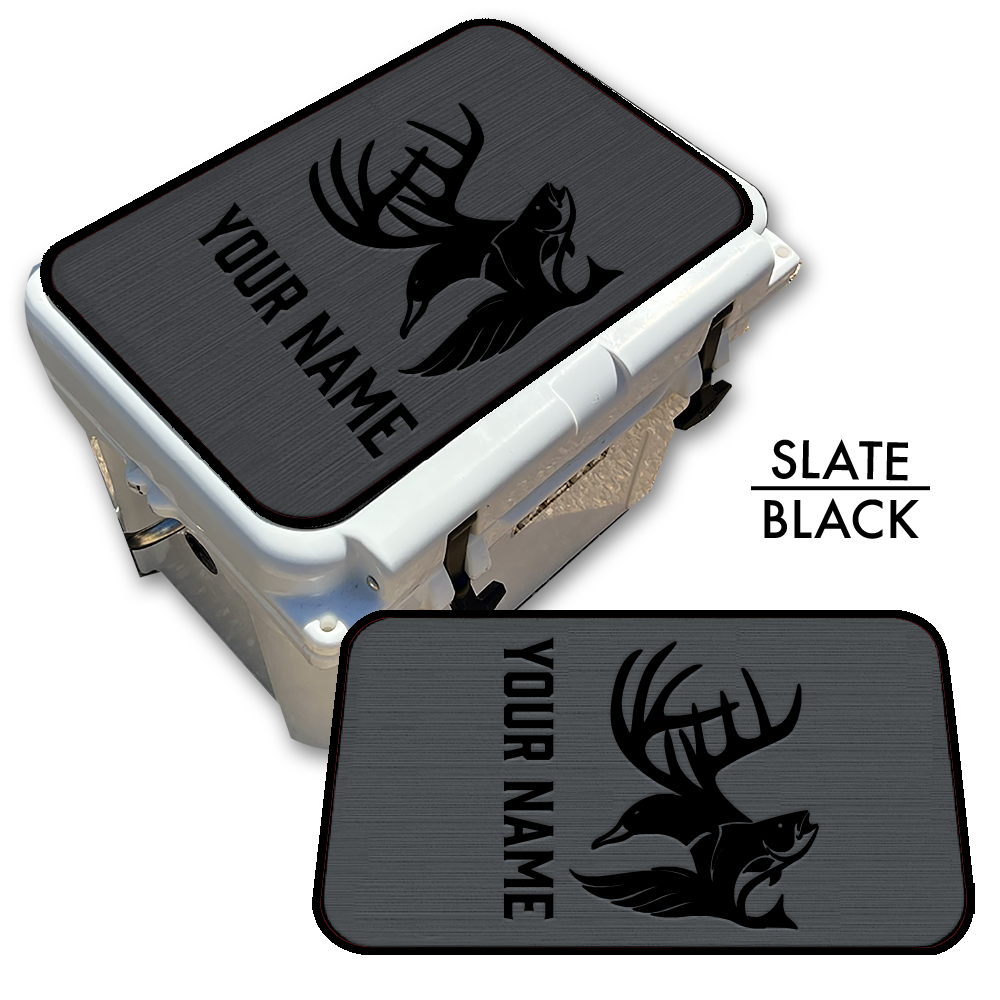 Hunting & Fishing Abstract - Cooler Pad Top with Name