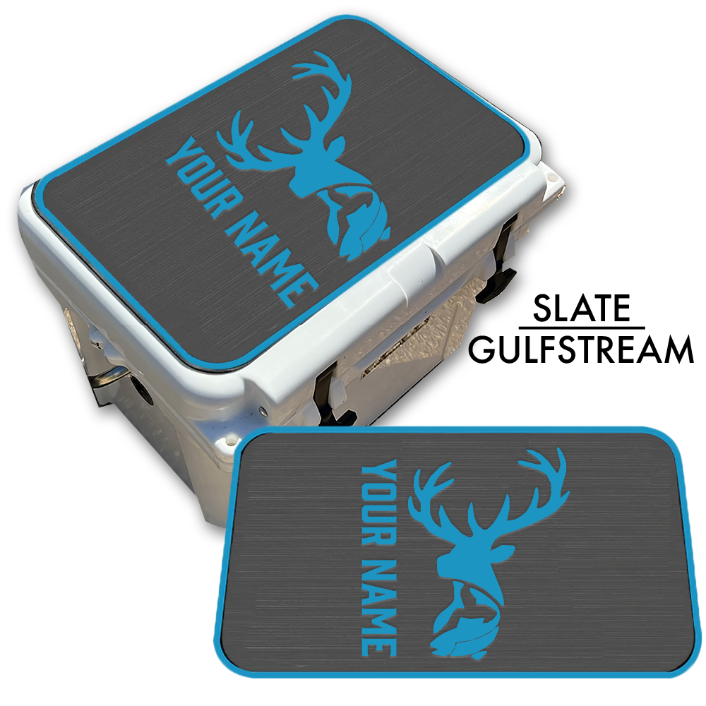 Deer & Fish - Cooler Pad Top with Name