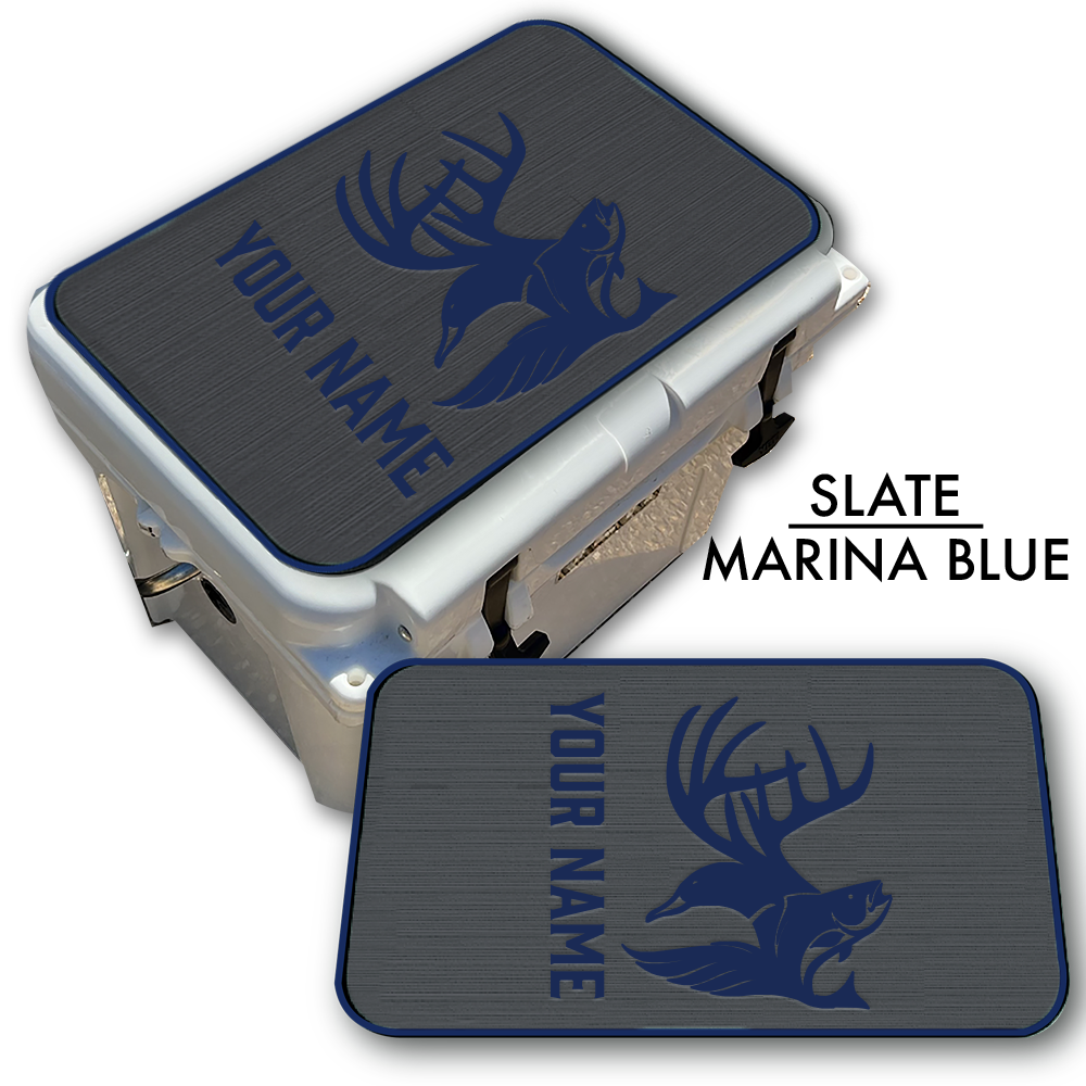 Hunting & Fishing Abstract - Cooler Pad Top with Name