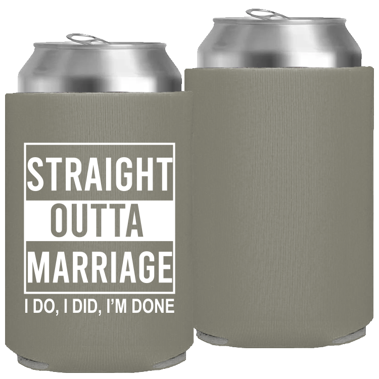 Just Married Stainless Steel Koozie Set