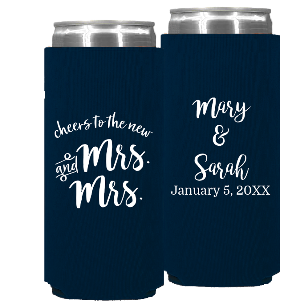 Wedding - Cheers To The New Mr & Mrs - Foam Slim Can 172