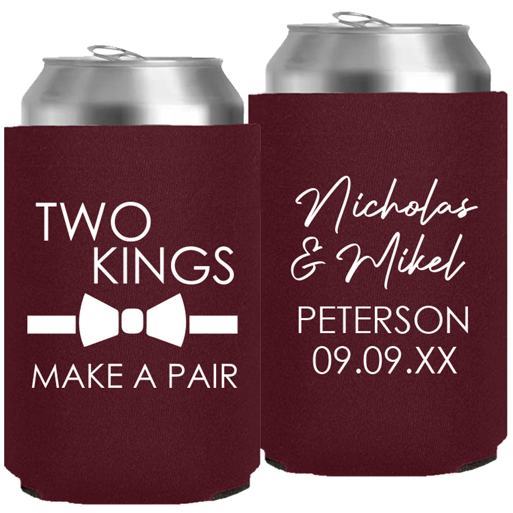 Wedding - Two Kings Make A Pair - Neoprene Can 169