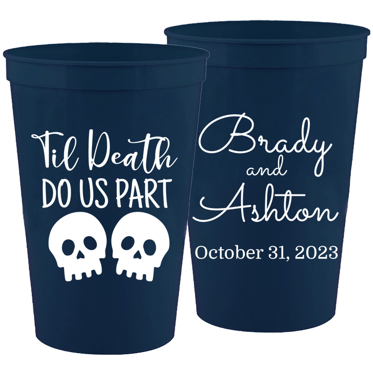 Wedding - Til Death Do Us Part Skeleton - 16 oz Plastic Cups 130