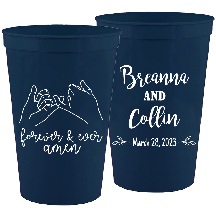 Wedding - Pinky Promise Forever Ever Amen - 16 oz Plastic Cups 156