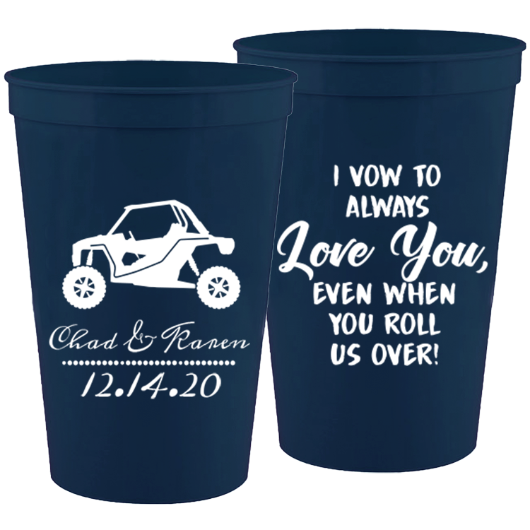 Wedding 006 - I Vow To Always Love You Side By Side - 16 oz Plastic Cups