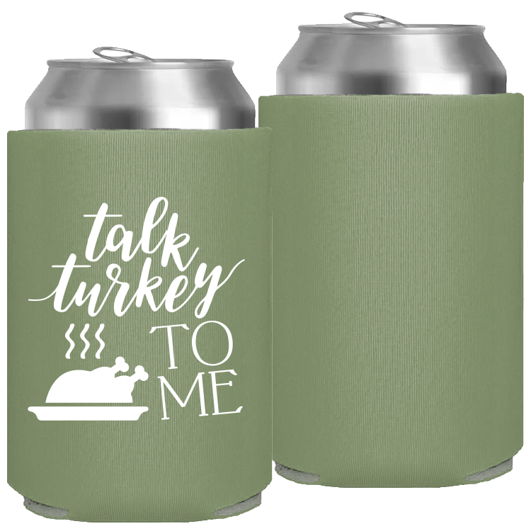 Pre-Printed Foam Can - Talk Turkey