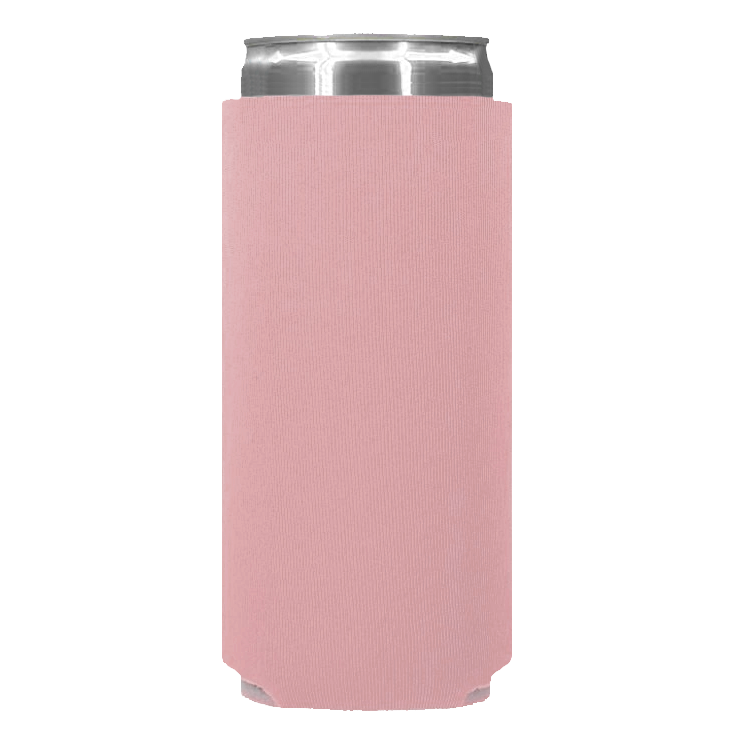 Metallic Slim Blank Neoprene Can Cooler Slim Skinny Coolie - 1,6,12,25,50,100 50 / Metallic Hot Pink