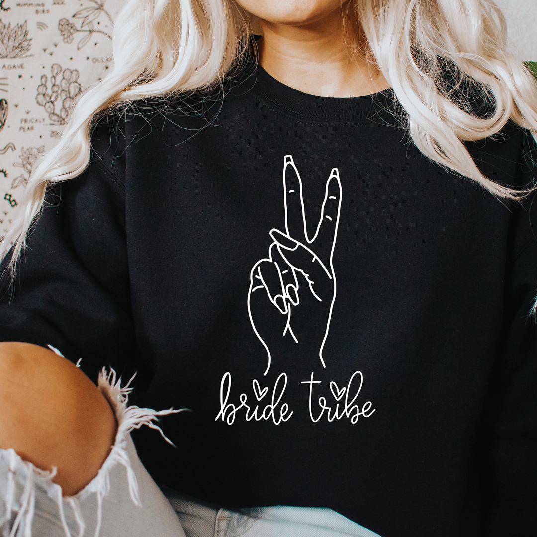 Bride Tribe Finger Crewneck